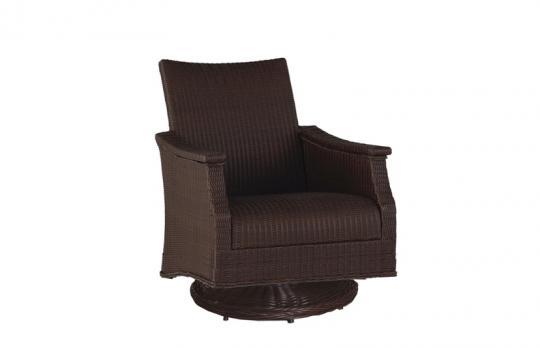Bentley Swivel Rocking Lounge Chair in Black Walnut finish