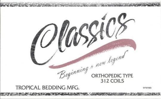 Recalled Classics Mattress Label