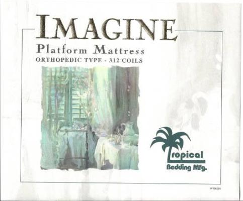Recalled Imagine Mattress Label