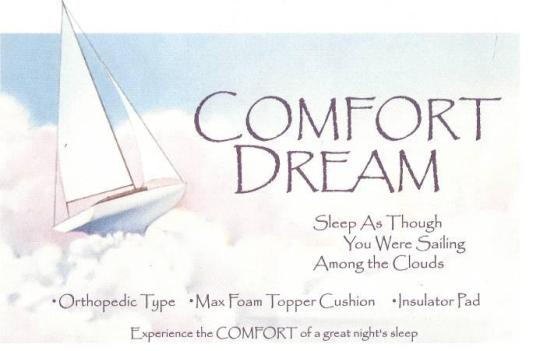 Recalled Comfort Dream Mattress Label