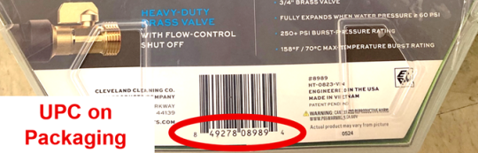 UPC Location on Packaging