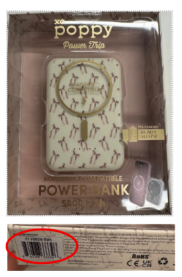 Recalled XO Poppy Power Bank PY-PBK5M-BW8 (Bow Print)