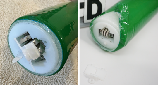 Recalled Light‑Up Foam Stick (Item No. SS041‑M) – End of stick showing accessible button cell batteries. 