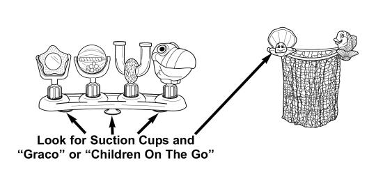 Drawing of Graco Activity Tray with Suction Cups
