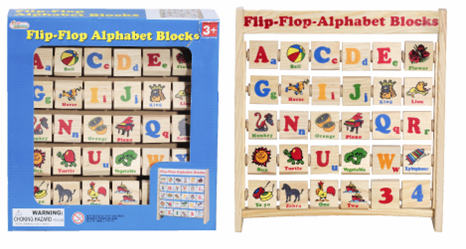 Recalled Flip-Flop Alphabet Blocks