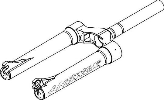 Drawing of recalled "Answer" bicycle fork