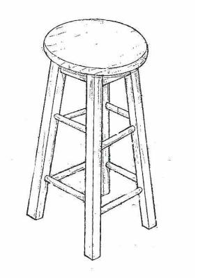 Drawing of recalled barstool