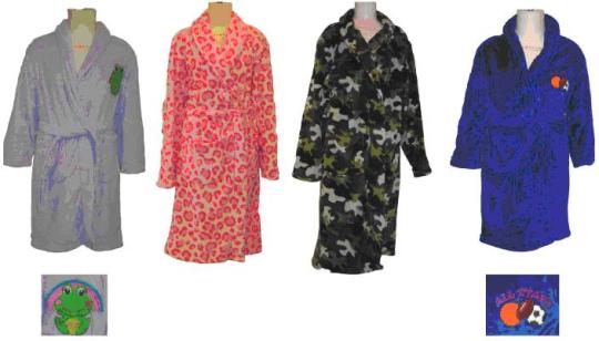 Recalled Girls and Boys Bath Robes