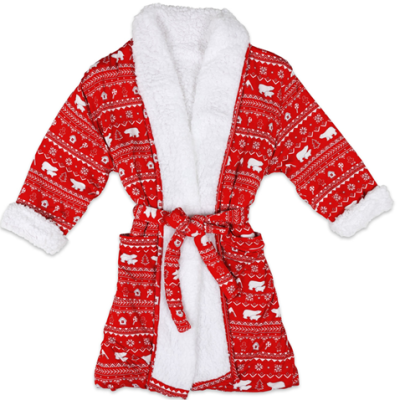 Recalled Bellabu Bear Children’s Robe - Polar Isle Red