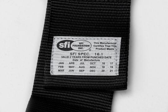 Close up of label showing manufacture date.