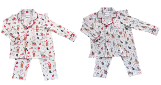 Recalled Blossom Long Sleeve Button Up Pant Set – Letter to Santa, Santa Paws