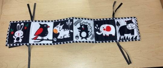 Crib bumper that came with the recalled LXDSTRA baby lounger – animal characters