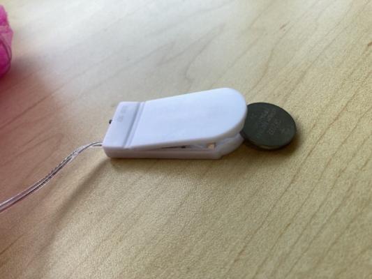 The recalled Bmrwtg children’s tutu skirts have a battery compartment with lithium coin batteries