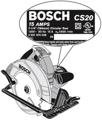 Illustration of recalled Bosch Circular Saw