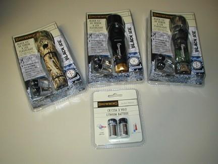 Recalled Browning CR123A lithium batteries sold with Browning Black Ice flashlights