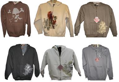 Recalled children's fleece hooded zip-up jackets with neck drawstrings