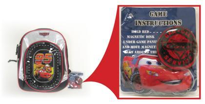 Recalled Magnetic Game Pieces sold with "Cars" Themed Backpack