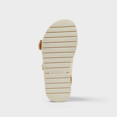 Cat & Jack is printed on the shoe’s sole and bottom of the recalled toddler sandals