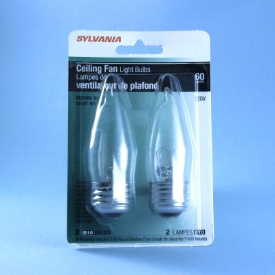 Recalled Sylvania "Ceiling Fan" 60-watt B10 light bulbs