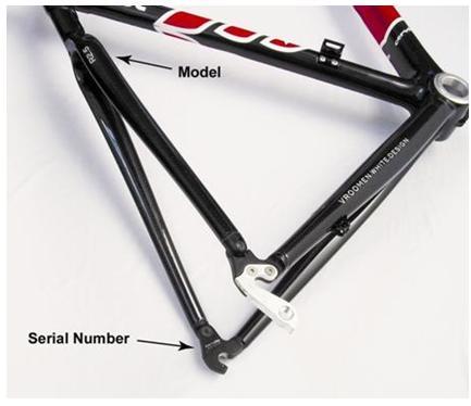 Recalled 2005 R2.5 Model Carbon Fiber Bicycle Frame
