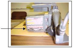 Recalled electric chainsaw with location of model number