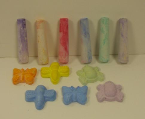 Recalled multi-colored and solid-colored sidewalk chalk