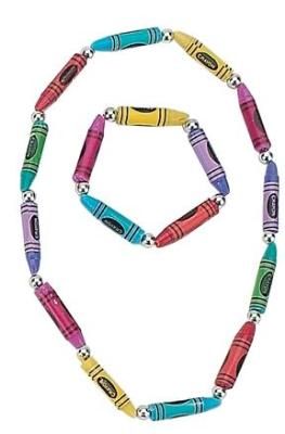 Recalled Crayon Necklace and Bracelet Set