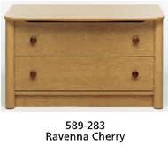 Recalled toy box, model 589-283, in Ravenna Cherry