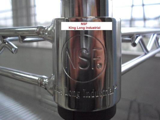 Detail of imprint on corner collar of recalled shelving unit