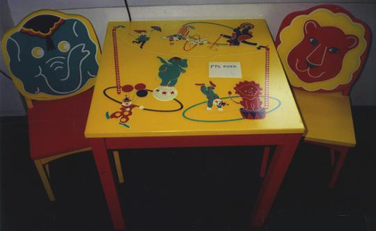 Circus table and chairs