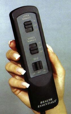 Handheld controller included with Back Massage System