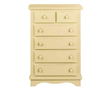 Recalled Antique White Cottage 2-Over-4 Drawer Dresser