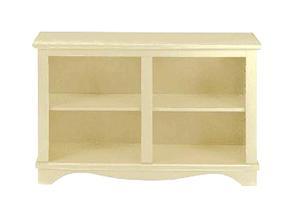 Recalled Antique White Low Rider Bookcase