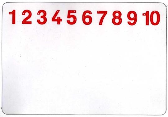 Stencil sheet from recalled "Let's Start™ Numbers" educational kit