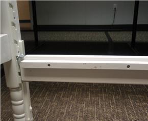 Correct installation of stabilizer bar on recalled crib