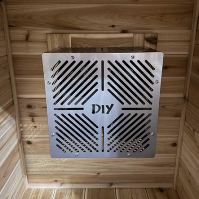 Recalled DIY Sauna Heater Kit (shown assembled in sauna)