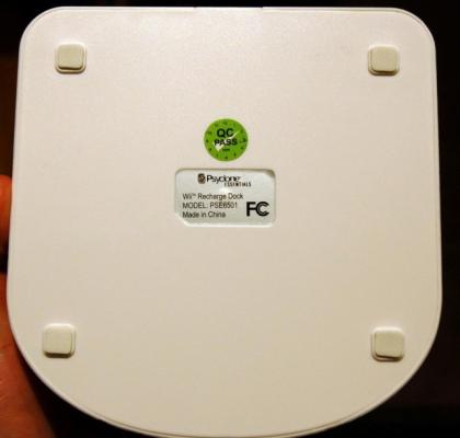 Bottom of Recalled Battery Recharge Station