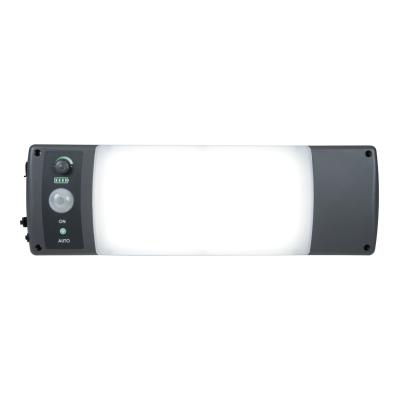 The recalled ALL-Pro WPS2040M solar-powered motion-activated outdoor LED light.  Includes a solar panel that is connected by wire to the fixture. 