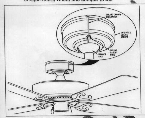 Diagram of recalled ceiling fan installation kit