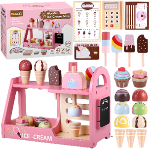 Recalled Gagaku Wooden Ice Cream Shop Toy Playsets