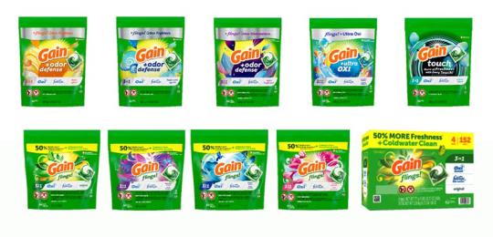 Paquetes de detergente para ropa Gain retirados del mercado