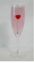 Recalled Gel Candle - Champagne Glass with Heart, Model #502