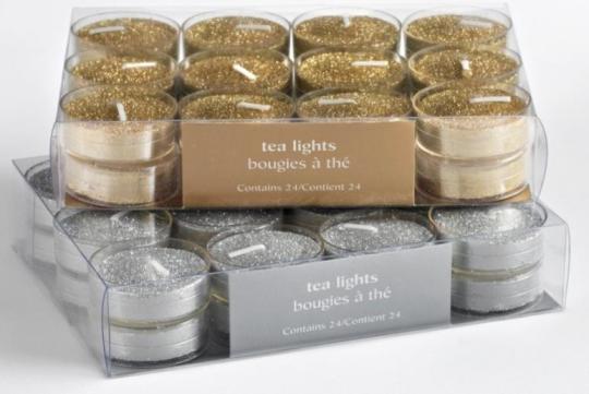 Recalled Glitter Tea Lights