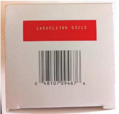 Lot Number on Packaging