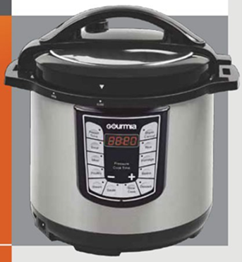 Gourmia Six Quart Pressure Cooker Model GPC625