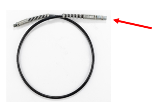 Recalled Grease Gun Hose (Models 191A79-9, 191A80-4, 191W58-9 and 191W59-7) with spring end shown