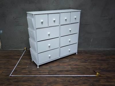 Recalled White Gunaito 10-Drawer Dresser (side)