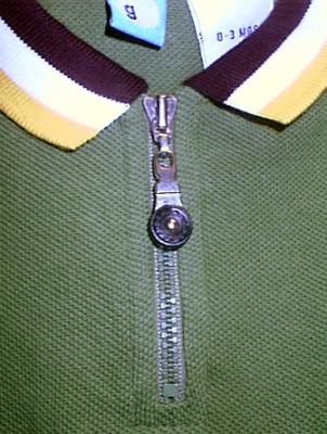 Recalled zipper on baby bodysuit