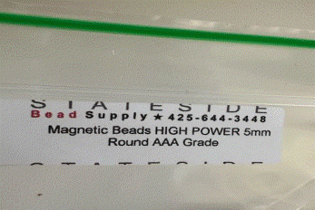 Recalled Magnetic Beads HIGH POWER 5mm AAA Grade (Magnetic Beads are sold on a strand in a plastic bag)