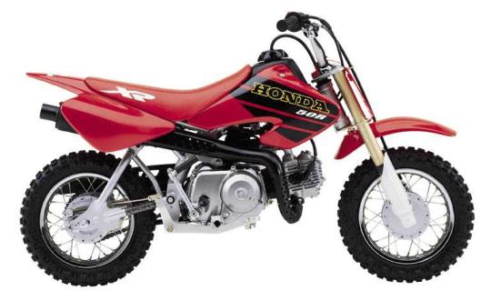 Recalled Honda XR50R off-road motorcycle